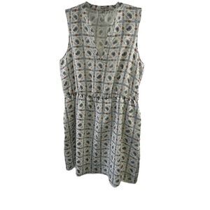 Madewell Nora Picnic Paisley Silk Dress Size 8